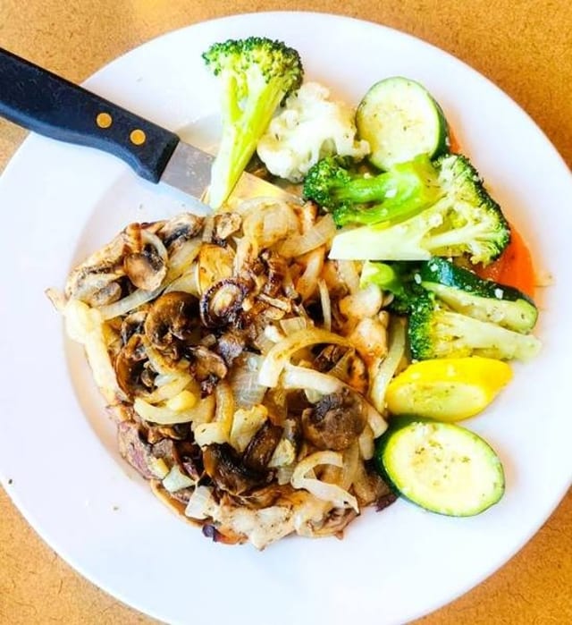 Smothered Chicken Dinner.