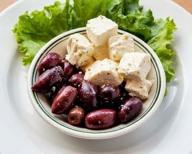 Feta Cheese & Olives.