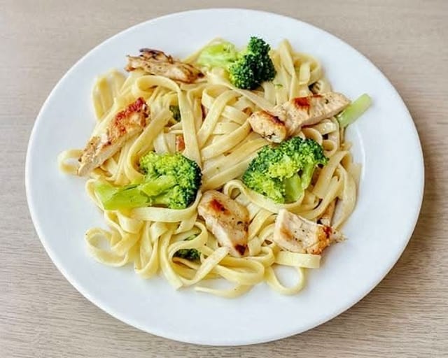 Fettuccine Chicken Broccoli.