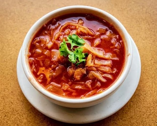 Sweet & Sour Cabbage Soup.